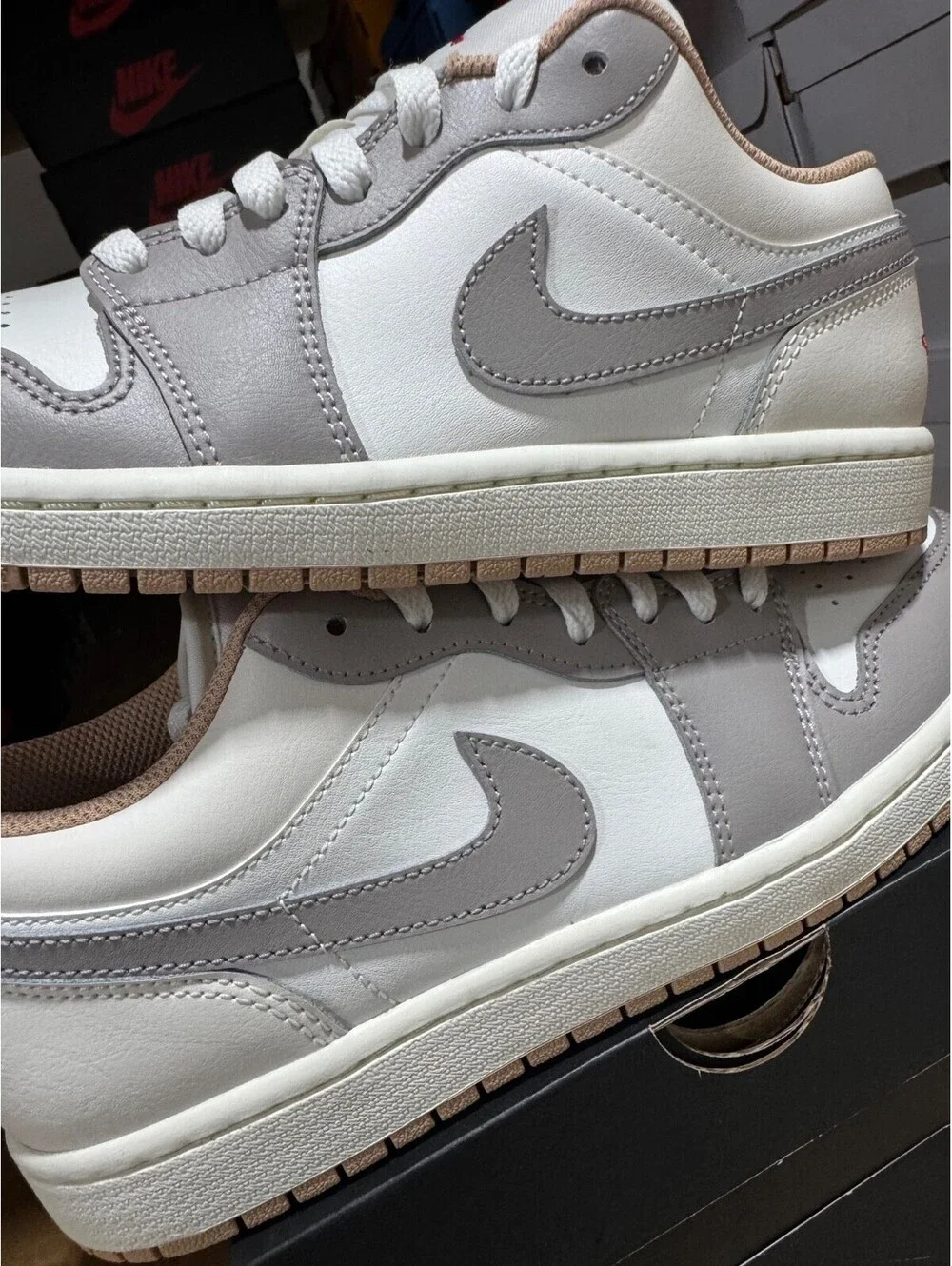 Air Jordan 1 Low 'Sail College Grey' 553558-169 BRAND NEW MENS SIZE 8